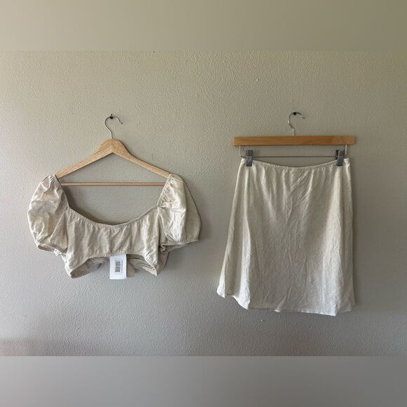 NWT Dippin Daisys Linen Blend Marla Crop Top and Saltwater Skirt 2 Piece Set M - Picture 15 of 15